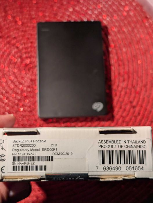 HDD Seagate 2TB backup plus slim extern usb 3.0 100ore