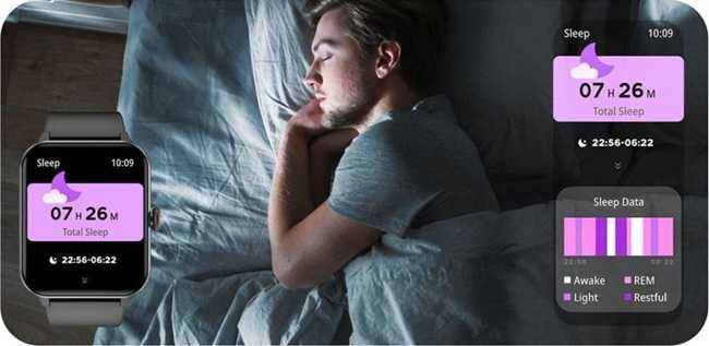 Смарт часовник Blackview R50 – Bluetooth разговори, 1.85" екран, розов