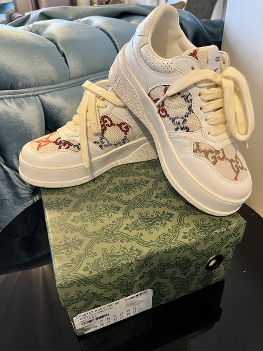 Adidasi Gucci, piele cusatura manuala