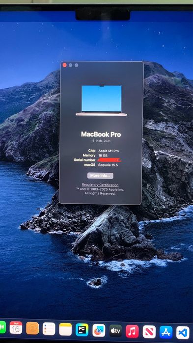 Macbook Pro M1 Pro 2021. 16-inch. 16/1 TB