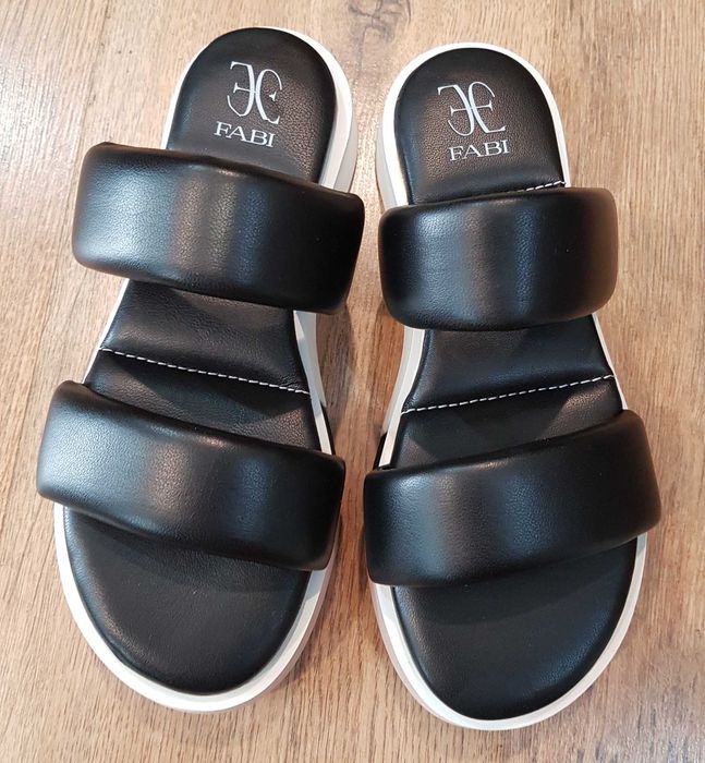 Sandale/papuci dama FABI made in Italy piele naturala fina integral calitate premium 36