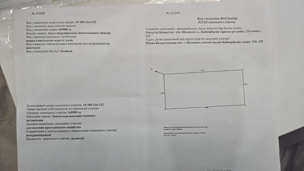 Бозарык участок 9 сот