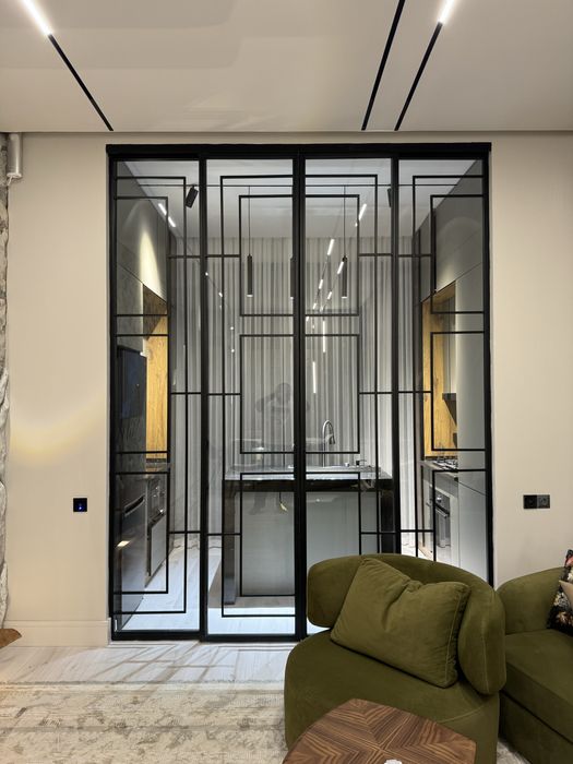Стеклянные перегородки | Раздвижные двери | Oynali eshiklar | PR-6