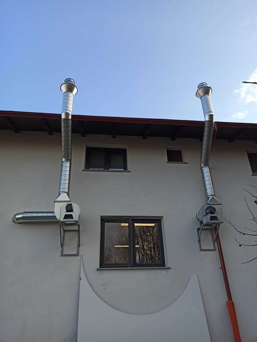Montaj tubulatura pentru ventilatie si hote profesionale din inox