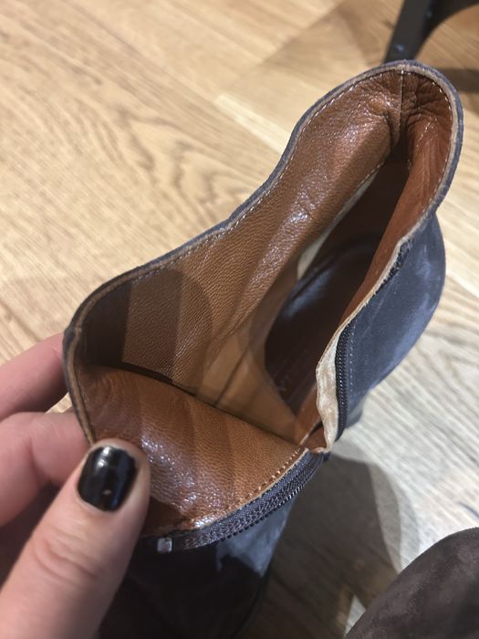 Botine elegante piele intoarsa 38