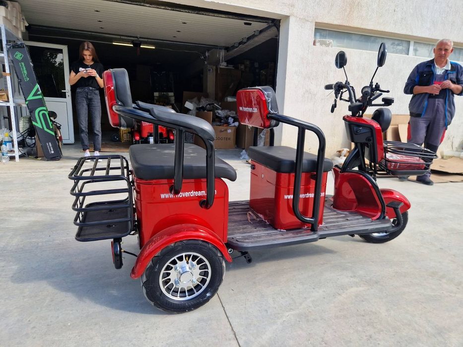 електрическа триколка с 2 седалки  на изплащане с гаранция