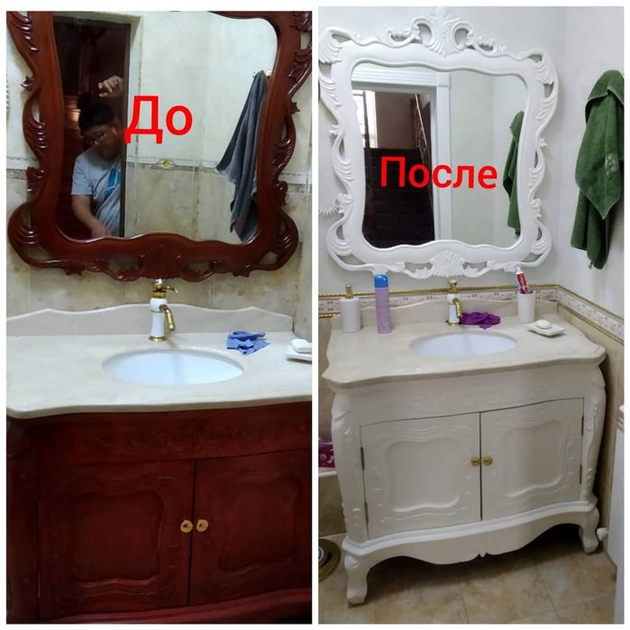 Покраска ремонт мебели