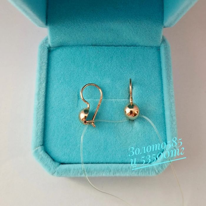 Золото детский серьги