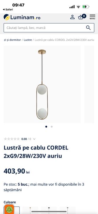 Lustre/corpuri de iluminat NOI