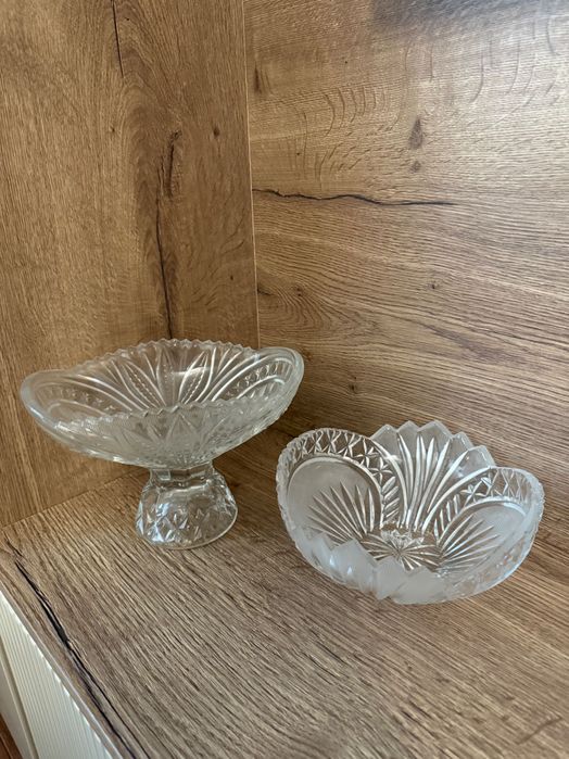 Хрусталь посуда бокалы, ваза, конфетница