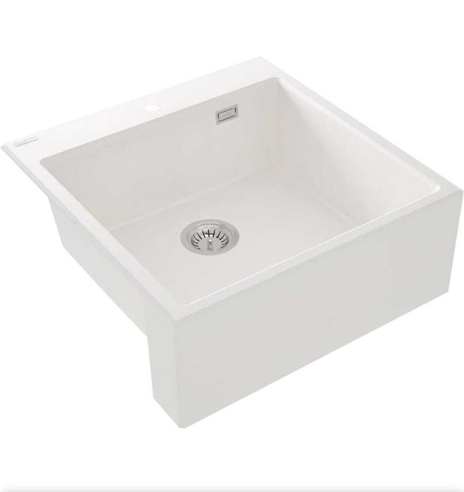 Chiuveta de granit alba montaj pe blat