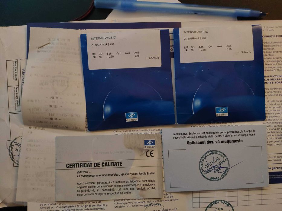 Ochelari ESSILOR degresivi, pentru vedere