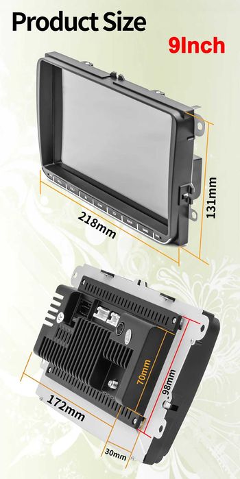 Мултимедия 9" 2-DIN с Android 12 за Volkswagen ,SEAT, Skoda