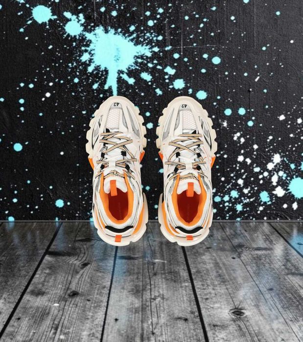 Balenciaga Track Sneakers I Orange & White & Grey I Fullbox I 36-44