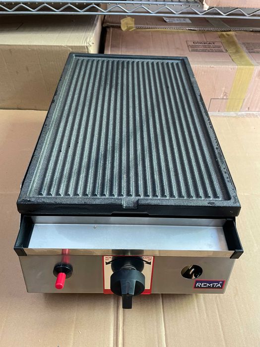 Газова Скара чугунена плоча Оребрена 31х57 см + газова защита CE