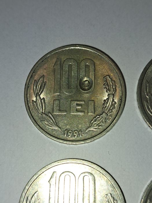 Monede 100 lei, 1991, 1992, 1993, 1994. Pret 250 lei