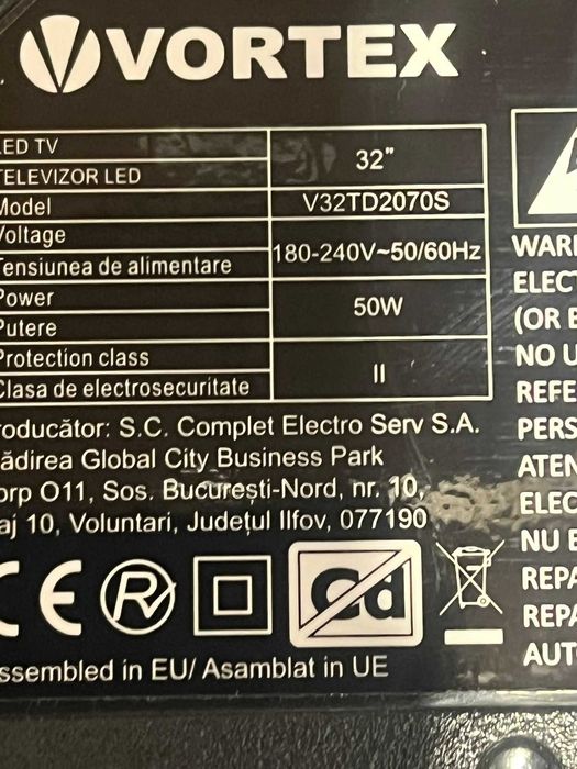 Smart TV Vortex 60 cm defect