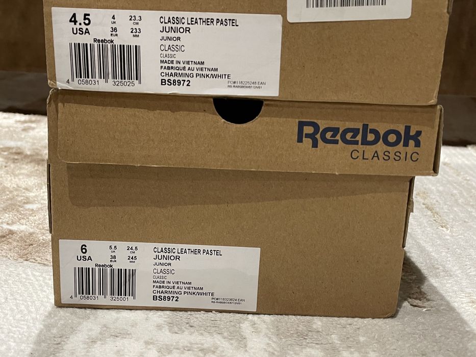 Reebok classic leather pastel