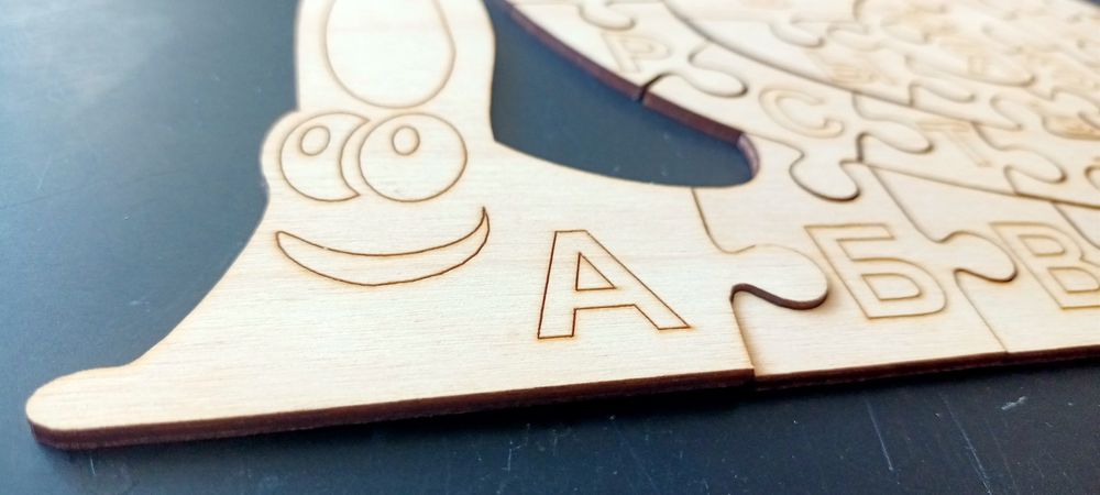 Деревянный алфавит Улитка