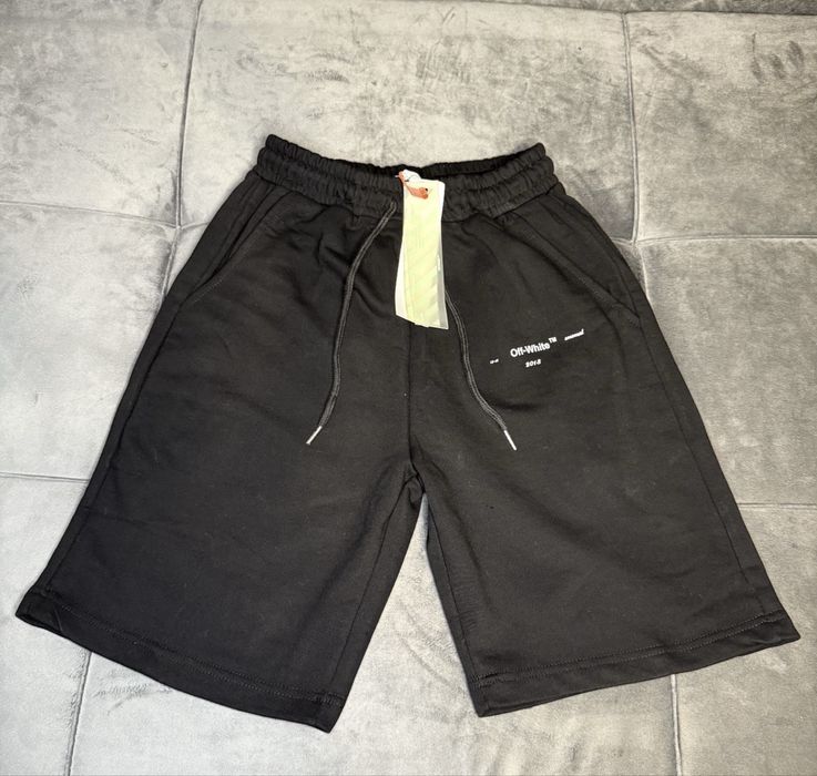 Pantaloni scurti Off White negri Premium