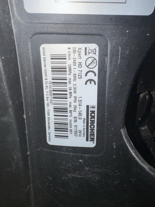 Aparat de spălat pompă karcher expert HD 7125 Deluxe