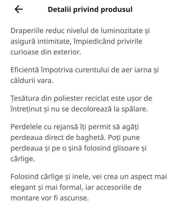 Draperii semiopace Ikea