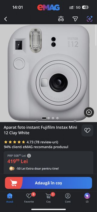 Vand camera fujifilm instax mini 12