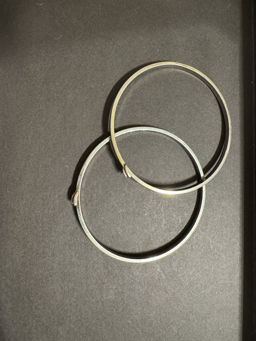 Set de 2 bratari metalice subtiri