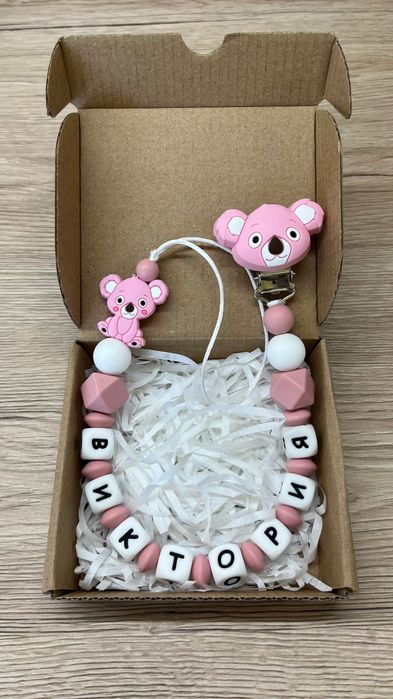 Персонализиран клипс за биберон с име