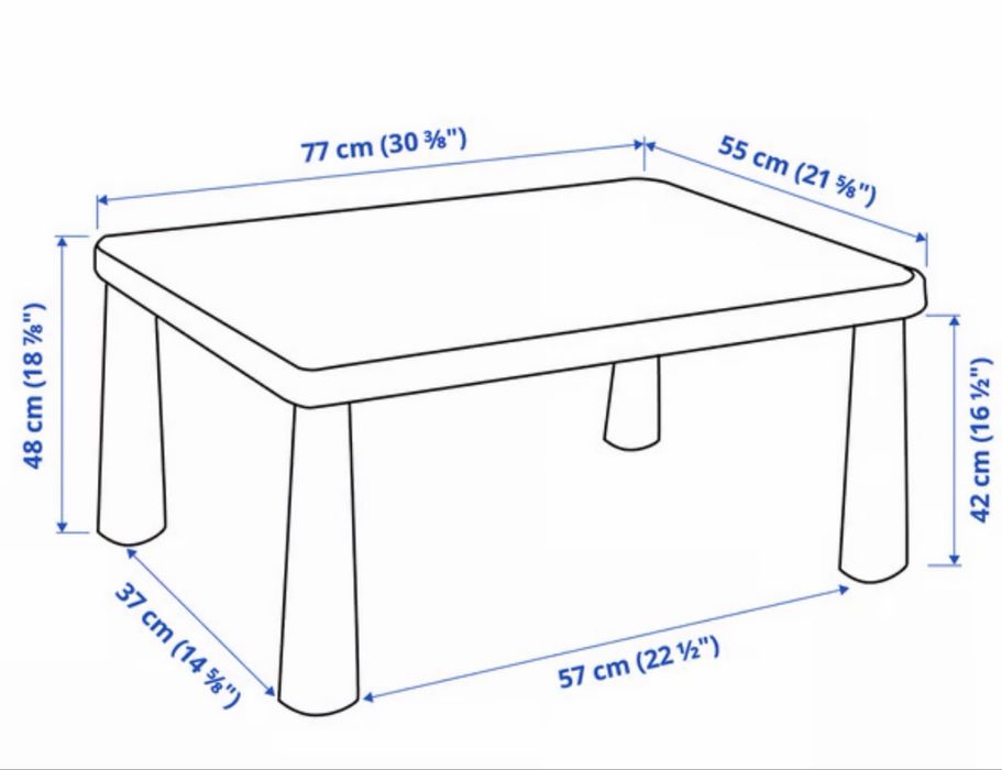 Стол и стул ikea маммут
