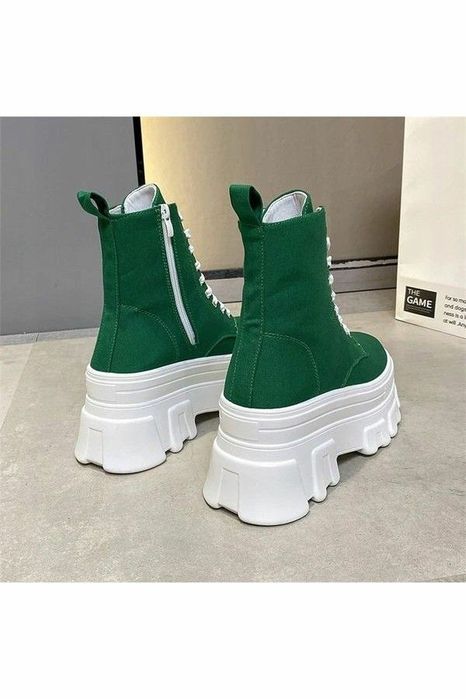 Vand botine verzi cu platforma