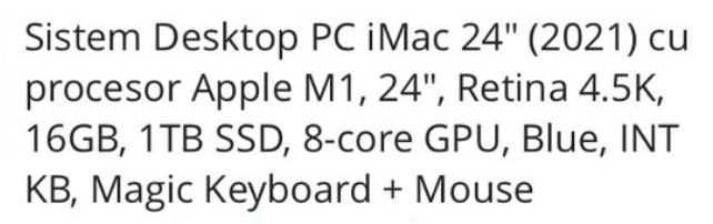 iMac M1, 24 inch, 2021