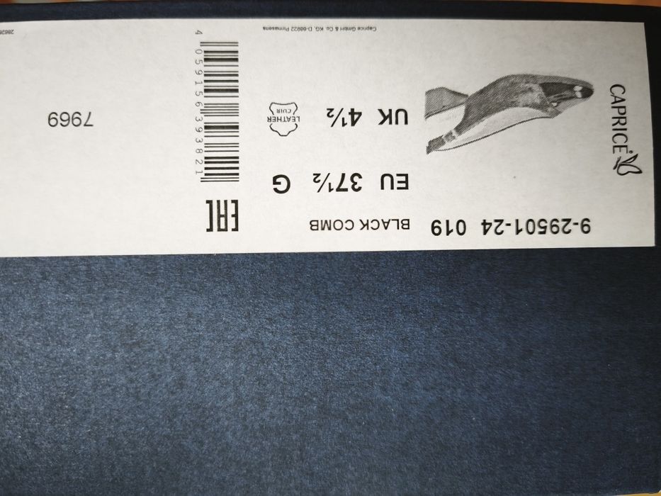 Дамски обувки Caprice 37,5 естествена кожа