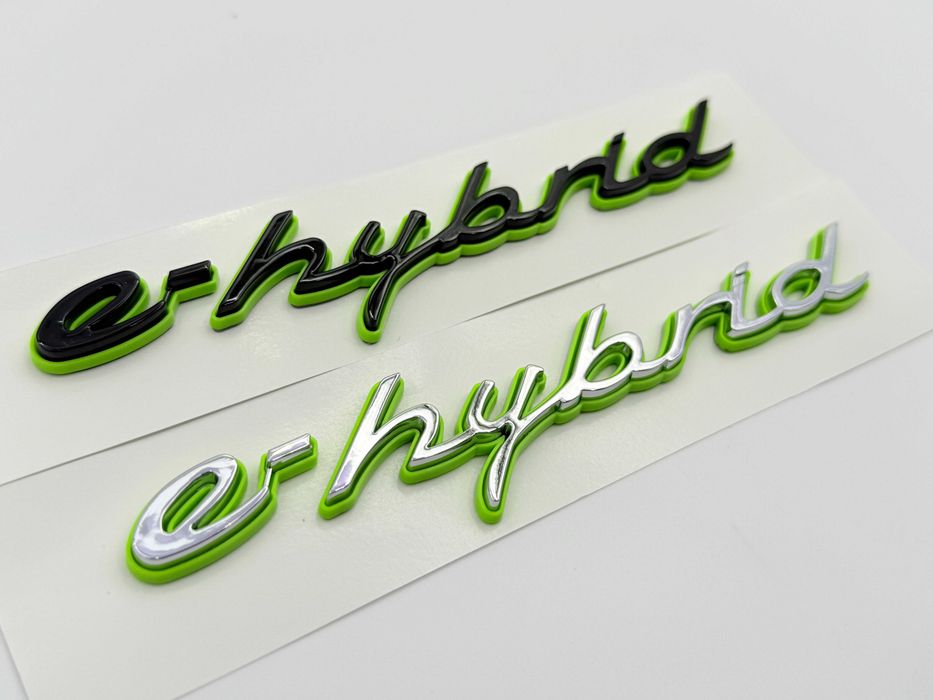 Emblema Compatibila PORSCHE E-Hybrid negru