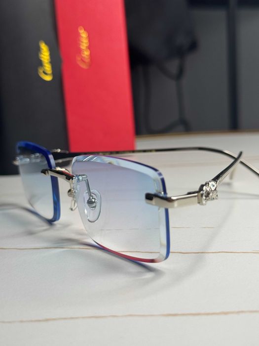 Ochelari Cartier Rimeless SIlver-Blue 15% reducere