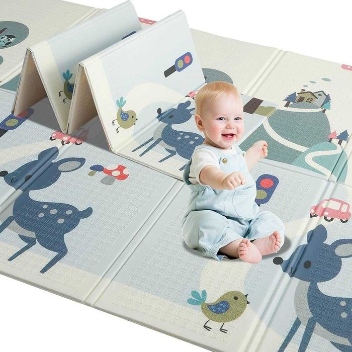 двулицево килимче с чанта 200х180 1см