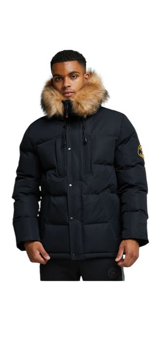 Мъжко зимно яке Zanetti Canada с естествен пух – ЧЕРНО