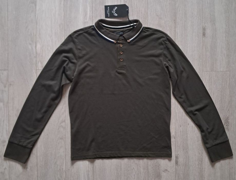 Мъжка памучна блуза с яка BRAVE SOUL , размери - M, L , XL и XXL.