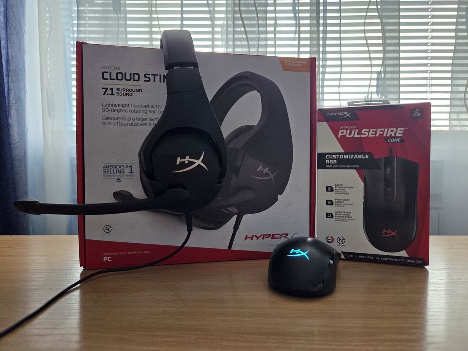 HyperX комплект мишка и слушалки