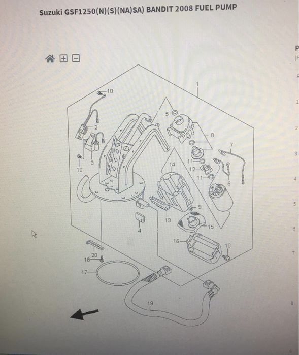 Помпа SUZUKI GSF1250 BANDIT1 250 модел 15100-18H00  1 година гаранция
