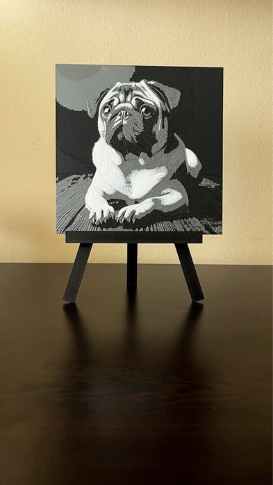 Релефна картина портрет на куче