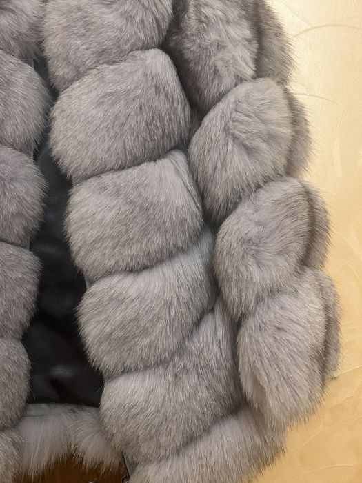 Елегантно палто лисица тип Chanel