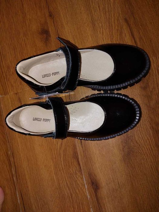 Туфли черные кожа для школы