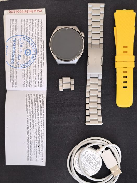 Huawei Watch GT 3 Pro Titanium – Пълен комплект с титаниева верижка