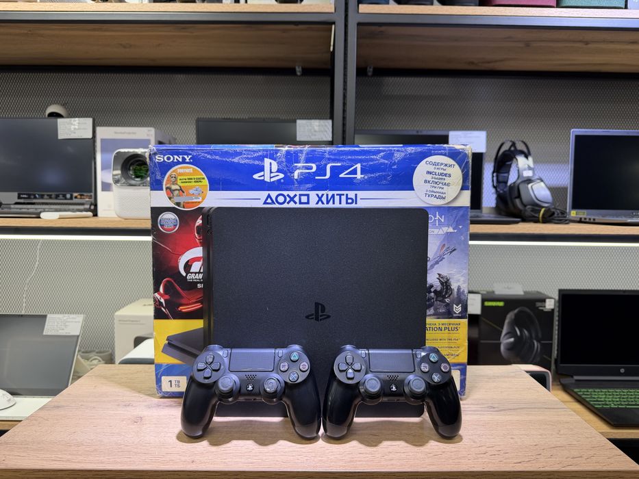 Sony PlayStation 4 Slim, 1 TB, версия 11.52, полный комплект, 1761/А10