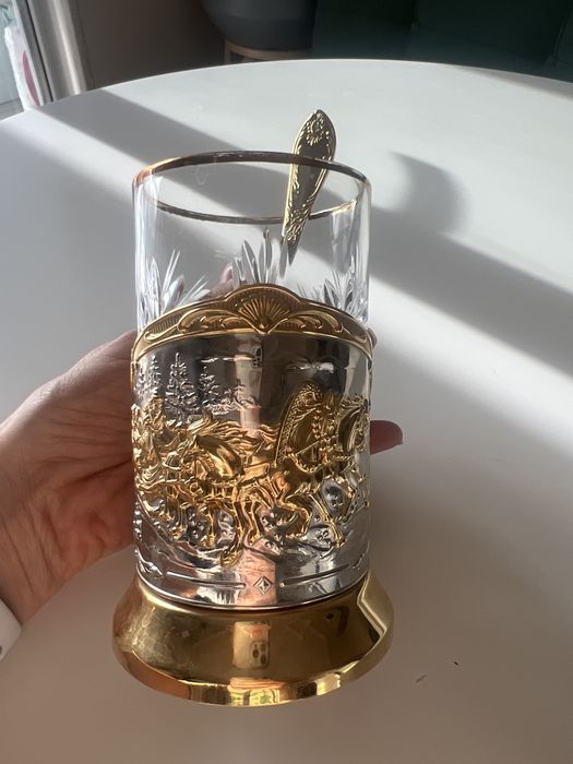 Подстаканник позолоченный