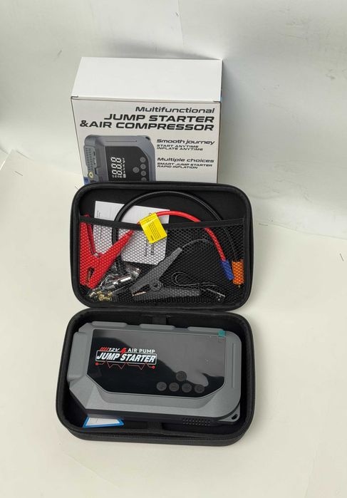 Автомобильное пусковое устройство с компрессором и Power Bank