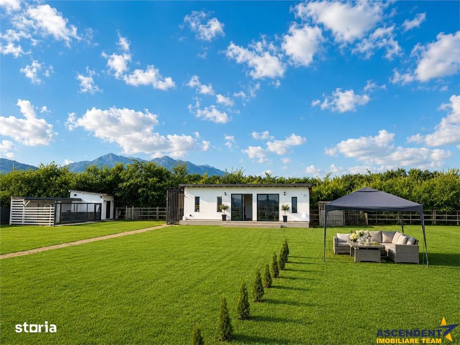 Teren 1.640 mp cu cabana moderna, foisor, gratar, atmosfera de vacanta