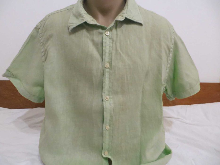 Мъжки ризи с къс ръкав от лен