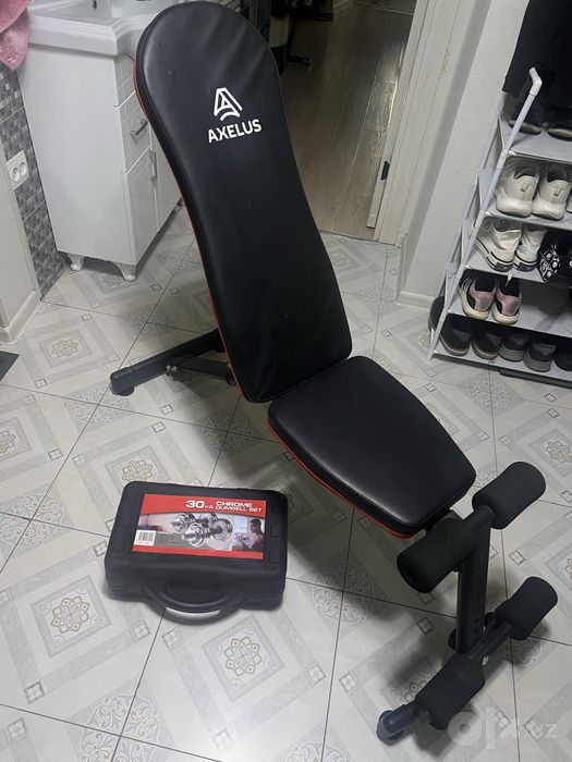 Продам скамью и гантели (30кг)
